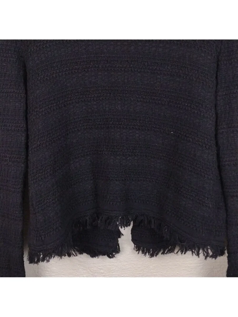Lilly Pulitzer Black Gold Metallic Textured Knit One Clasp Front Cardigan Jacket